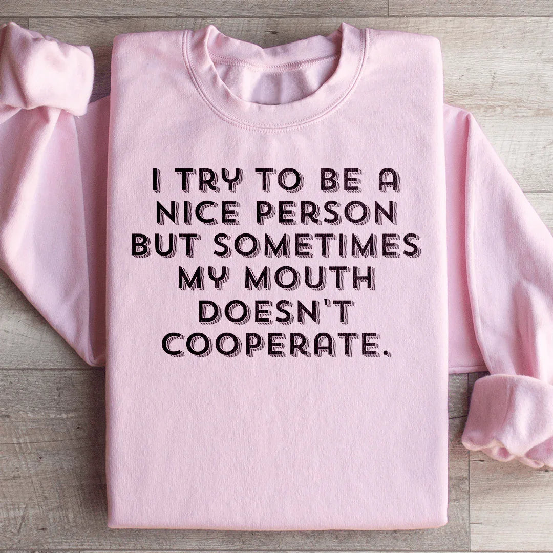 I Try To Be A Nice Person Sweatshirt product image 1