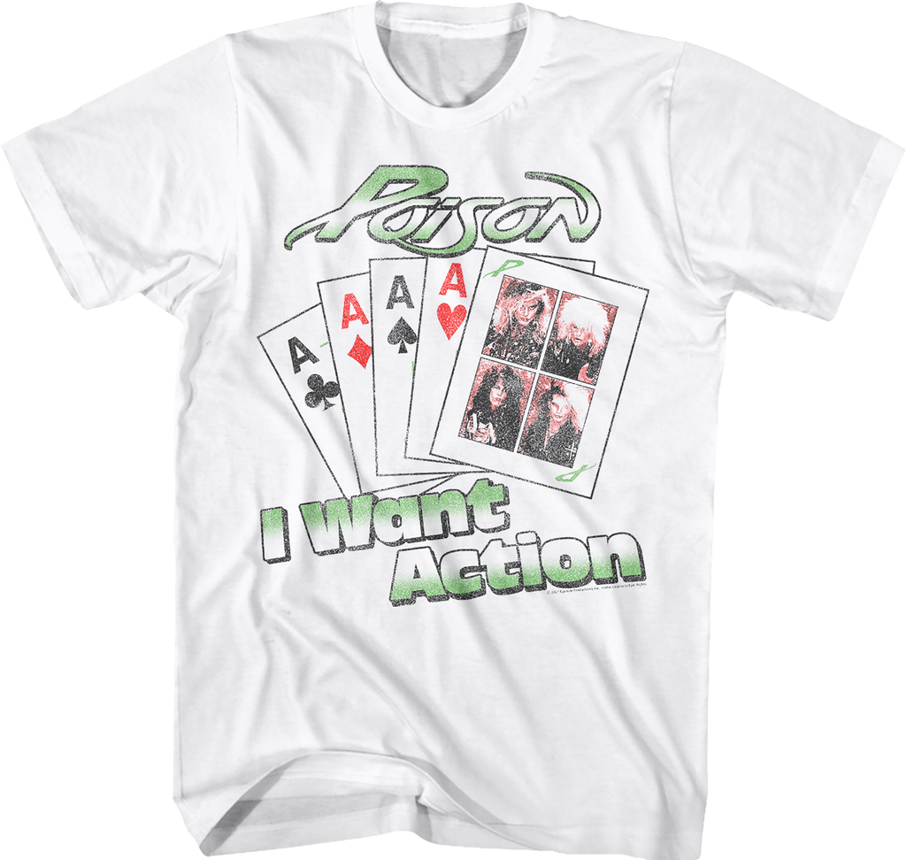 I Want Action Playing Cards Poison T-Shirt product image 1