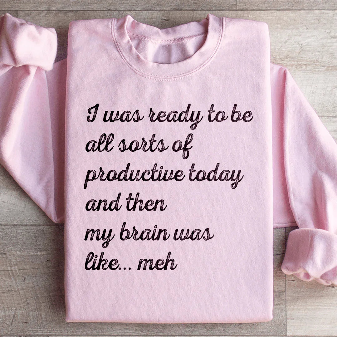 I Was Ready To Be All Sorts Of Productive Today Sweatshirt product image 4