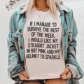 Sarcastic Quote Top – "Straight Jacket In Hot Pink & product image 1