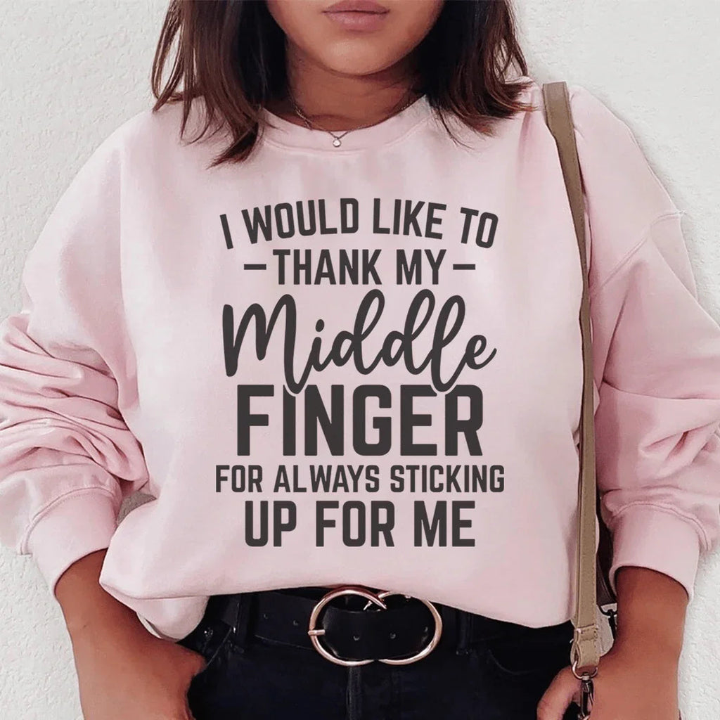 I Would Like To Thank My Middle Finger Sweatshirt product image 3