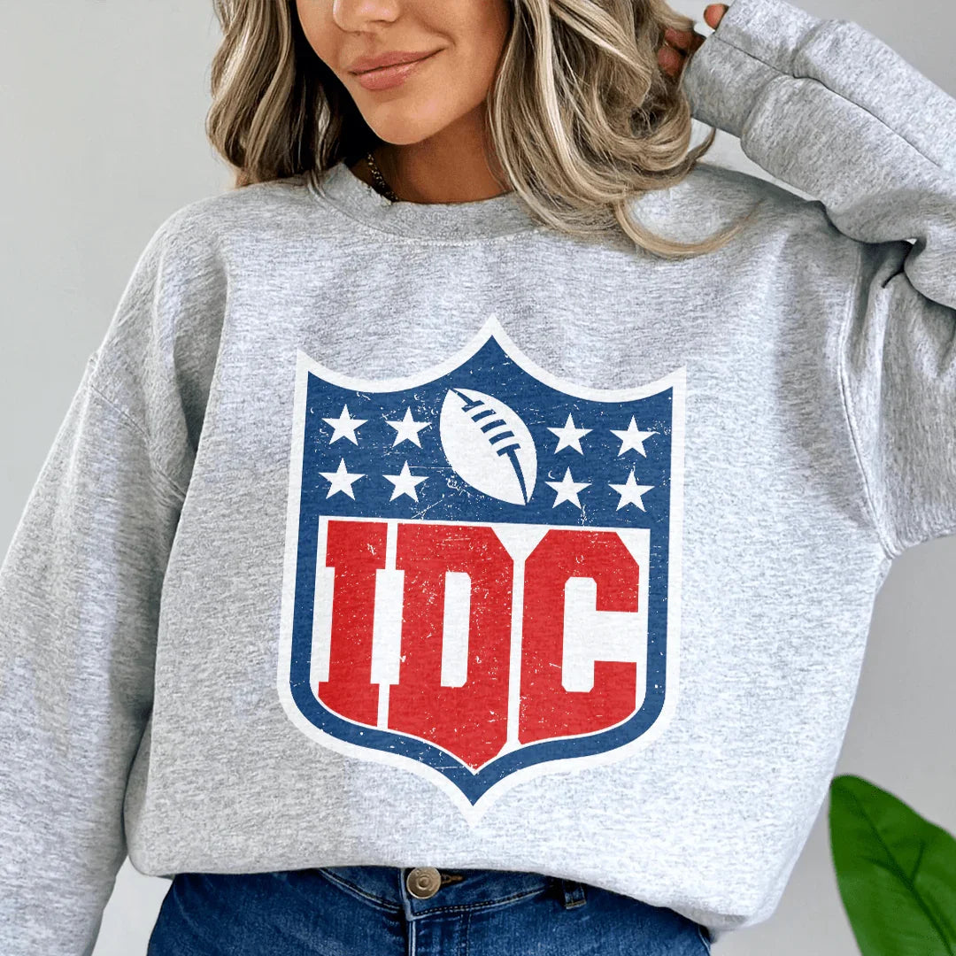 "IDC" – Funny Game Day Football Crewneck Sweatshirt product image 3