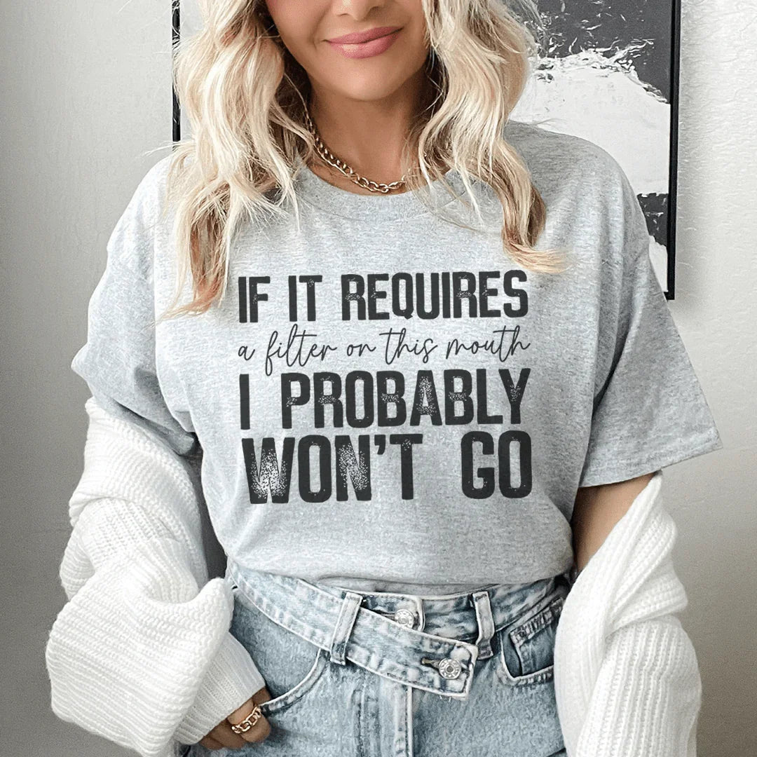 If It Requires A Filter On This Mouth I Probably Won't Go product image 1