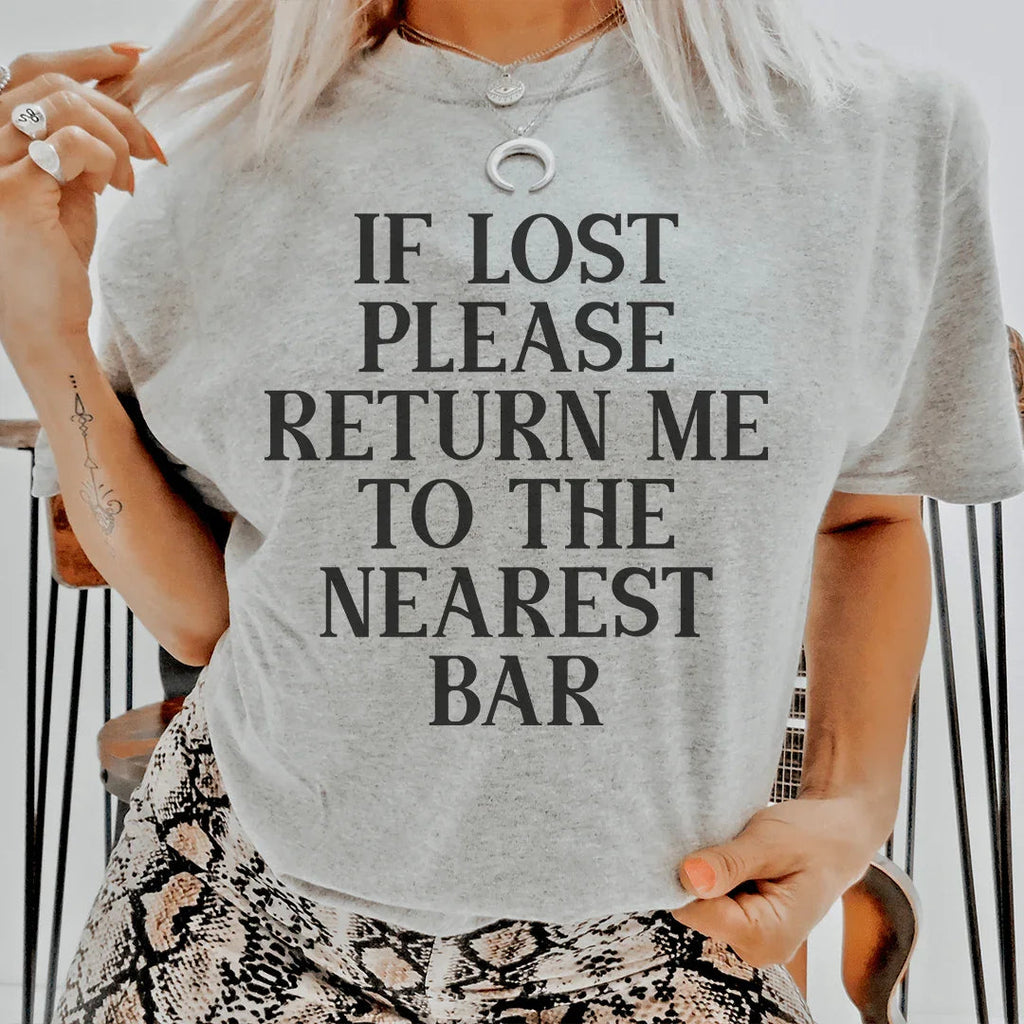 Girls' Night & Vacation Top – "If Lost Please Return To product image 1