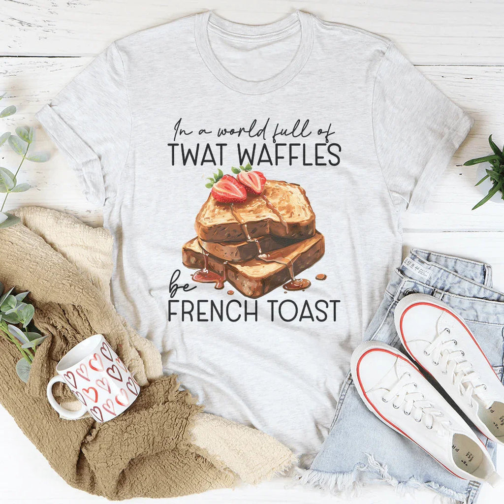 Snarky Breakfast Quote Crewneck Tee – "In A World Full Of product image 2