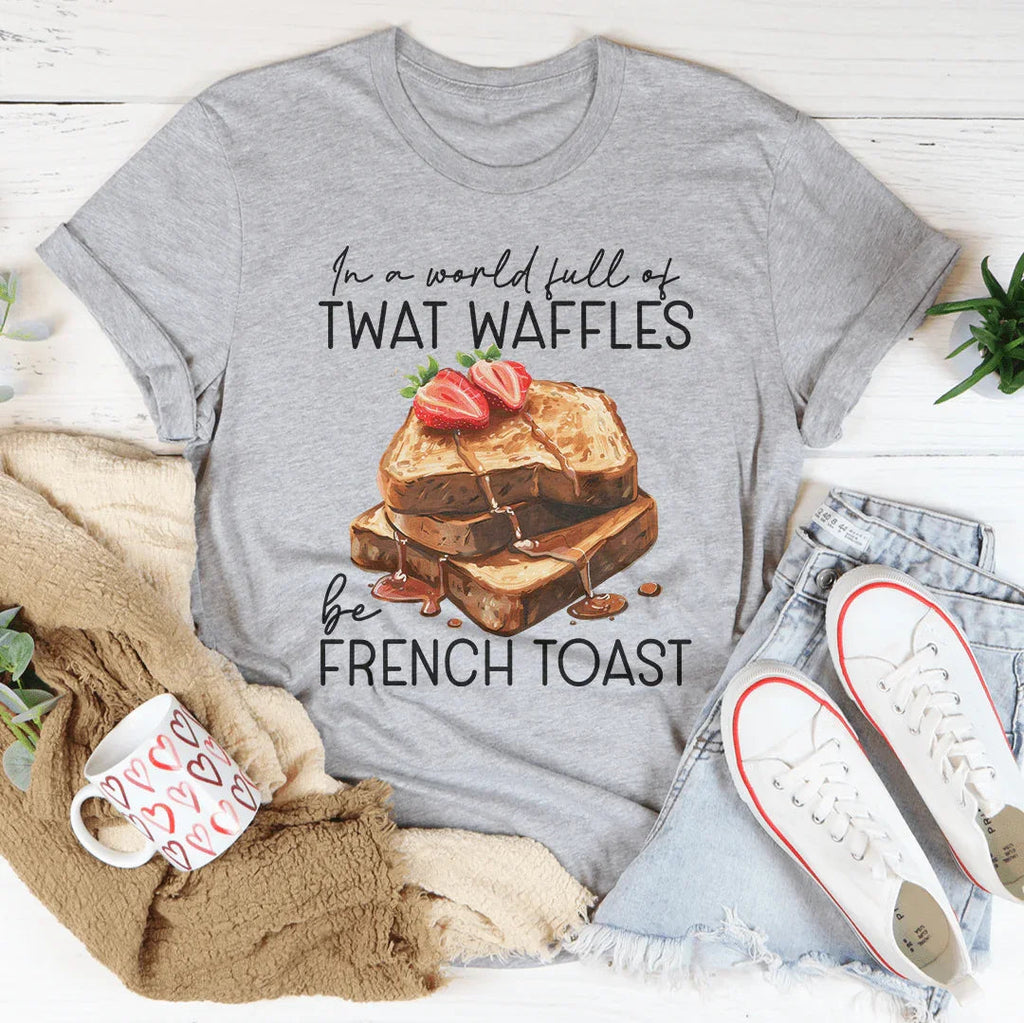 Snarky Breakfast Quote Crewneck Tee – "In A World Full Of product image 3
