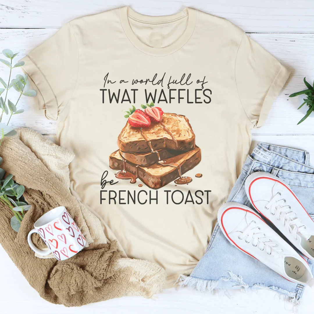Snarky Breakfast Quote Crewneck Tee – "In A World Full Of product image 1