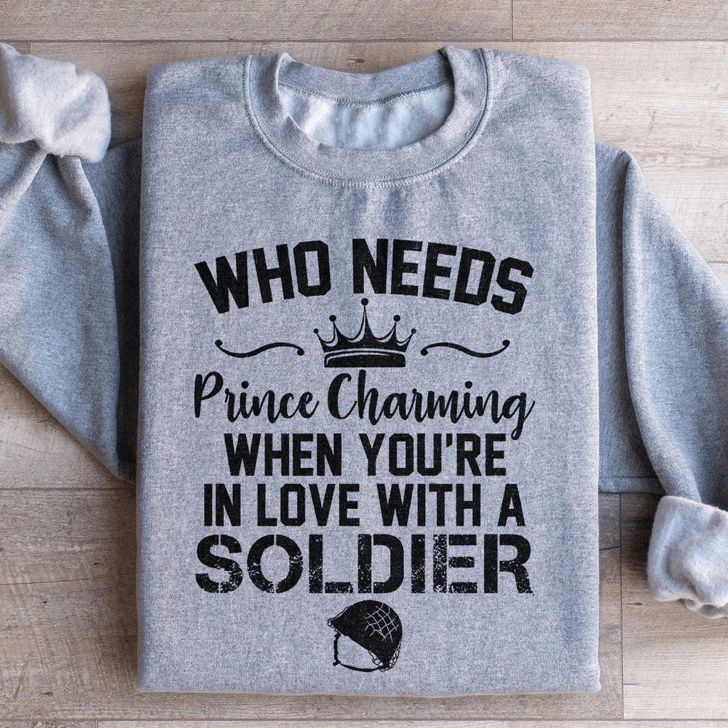 In Love With A Soldier Sweatshirt product image 4