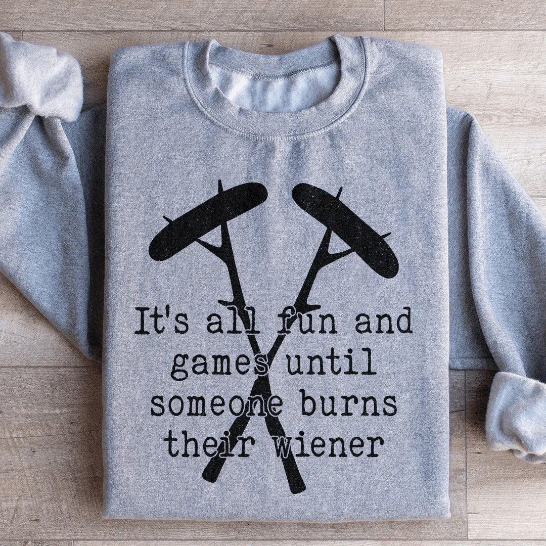 It's All Fun And Games Camping Sweatshirt product image 3