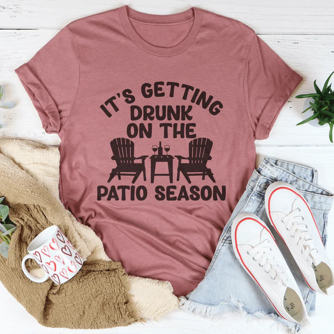"It's Getting Drunk On The Patio Season" Wine Graphic Top product image 4