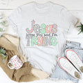 Jesus Loves You And I’m Trying Tee product image 1