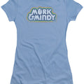 Ladies Mork and Mindy Distressed Logo Shirt product image 1