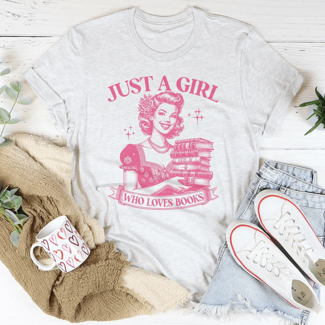 Just A Girl Who Loves Books Tee product image 2