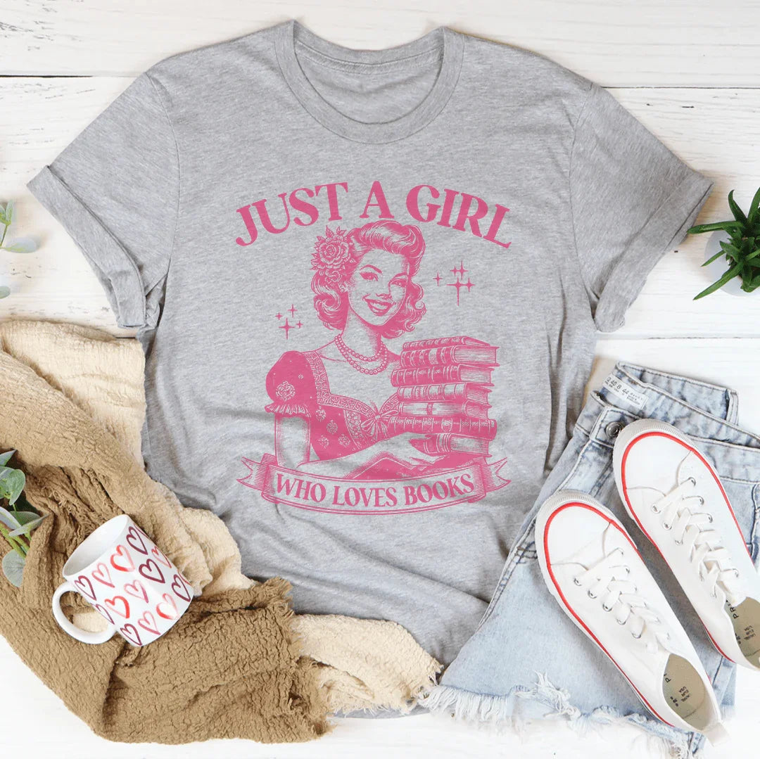 Just A Girl Who Loves Books Tee product image 4
