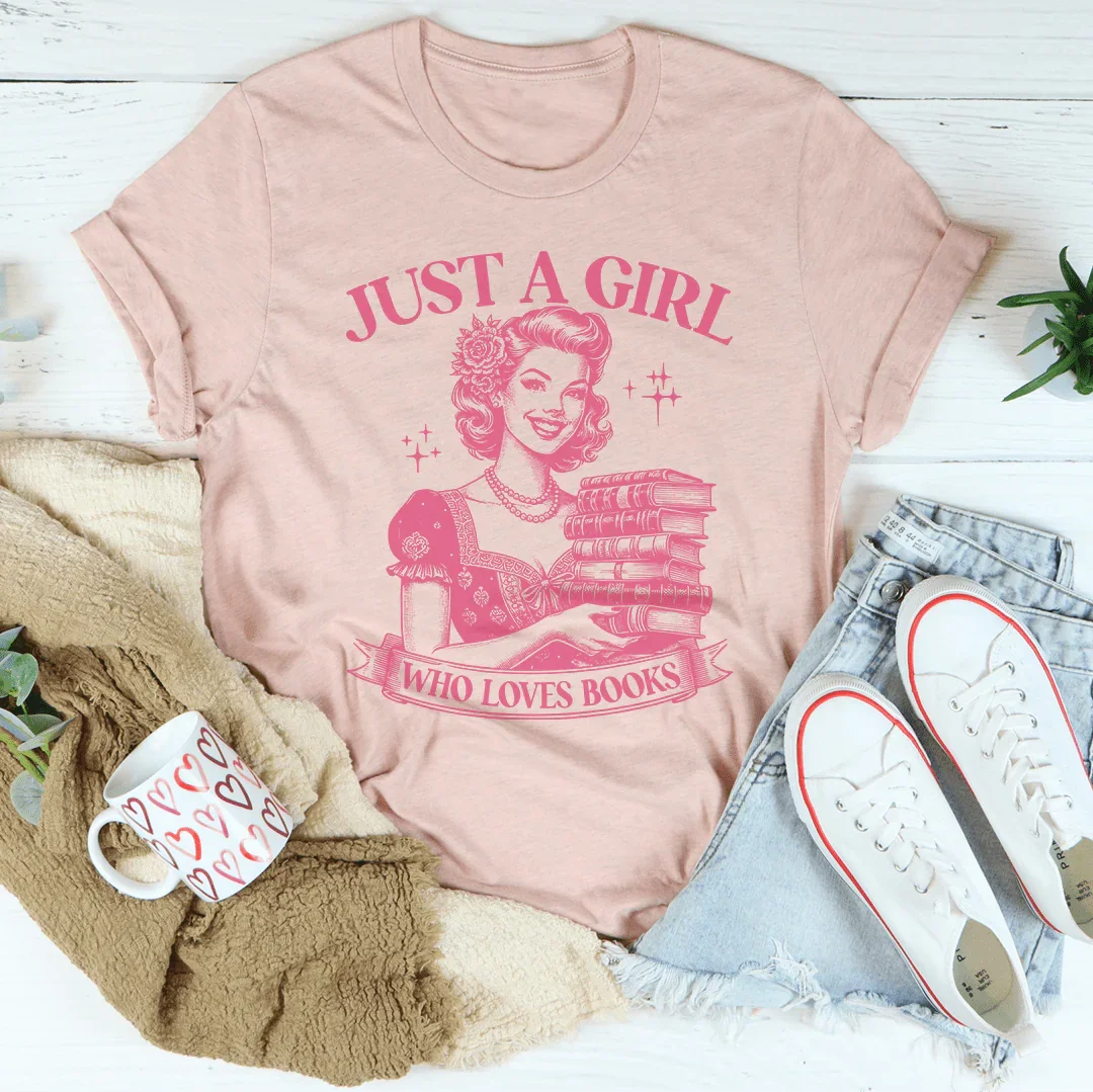 Just A Girl Who Loves Books Tee product image 3