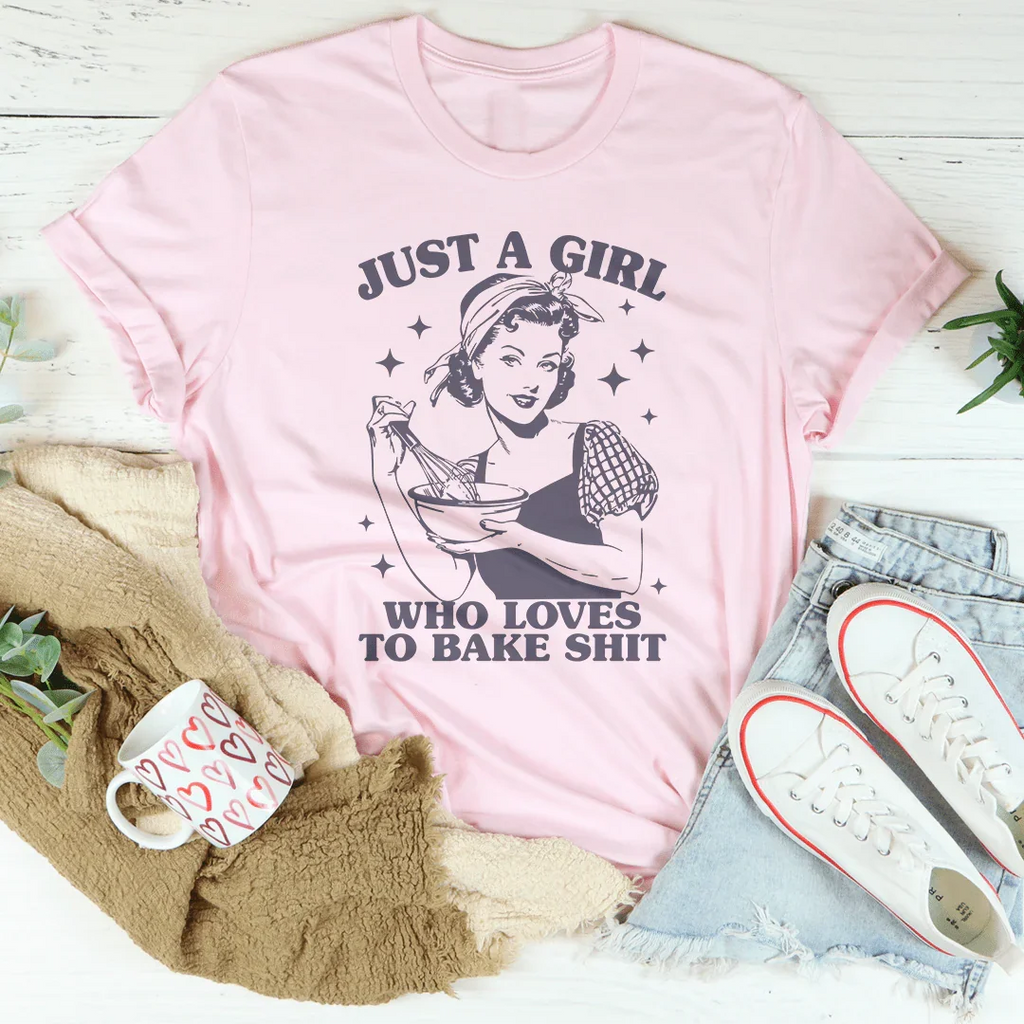 Just A Girl Who Loves To Bake Sh-t Tee product image 2