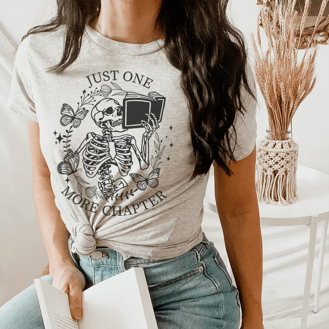 Bookish Reader Lifestyle Graphic Shirt – "Just One More product image 1