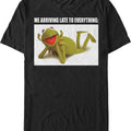 Black Kermit The Frog Late To Everything Muppets T-Shirt product image 1