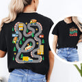 Kids Play Car Race On Mom’s Back Tee product image 1