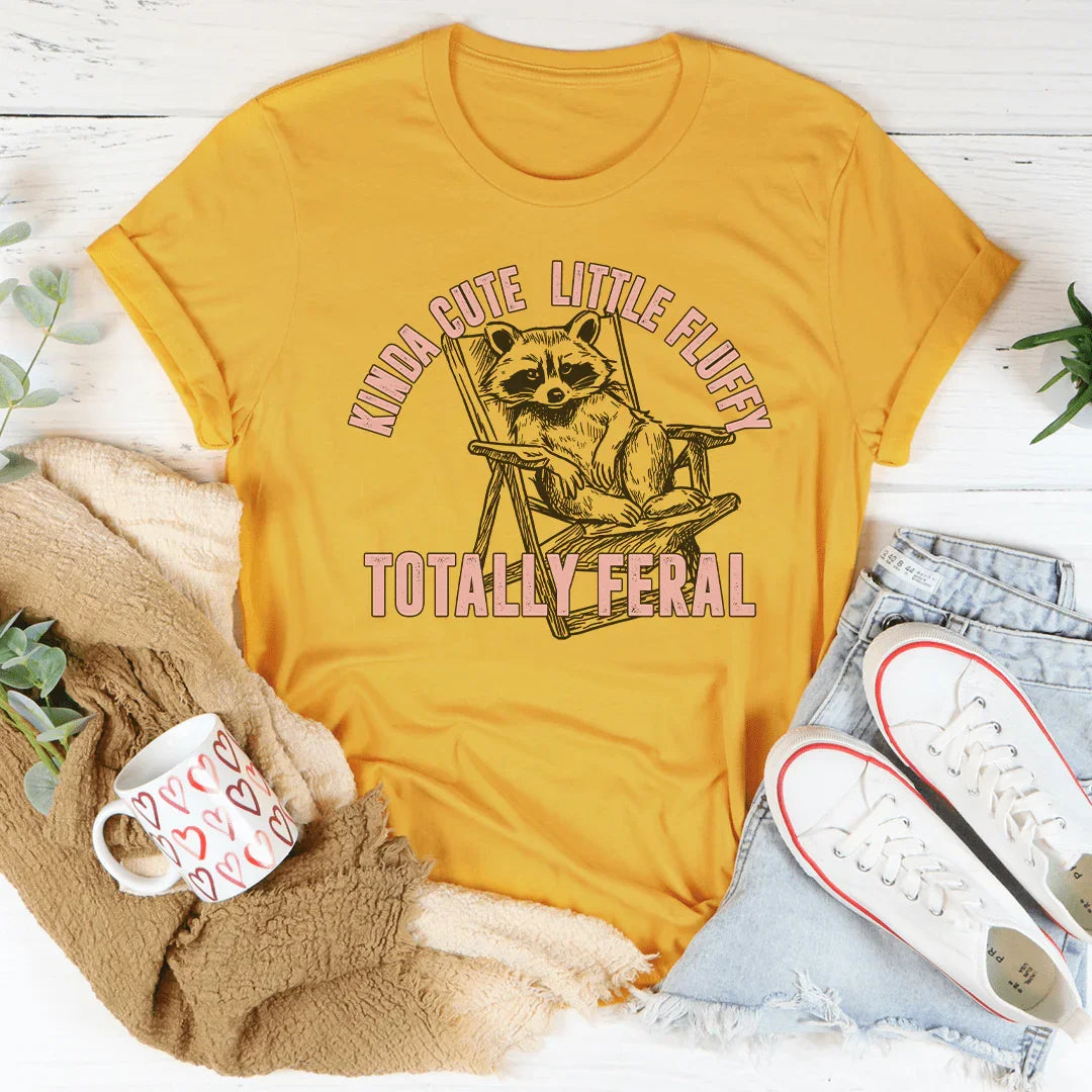 Kinda Cute Little Fluffy Totally Feral Tee product image 3