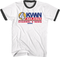 KVWN Channel 4 News Logo Anchorman Ringer Shirt product image 1