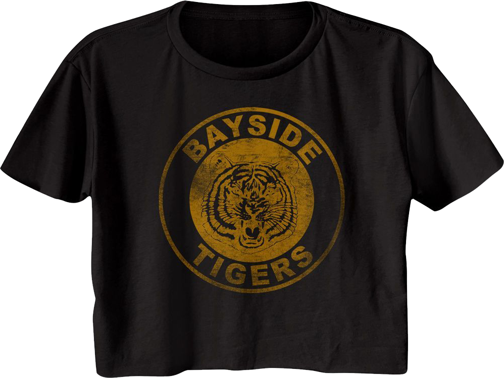 Ladies Bayside Tigers Logo Saved By The Bell Crop Top