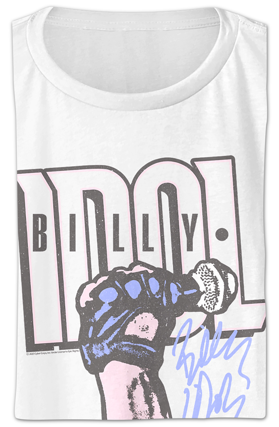 Ladies Logo And Autograph Billy Idol Crop Top