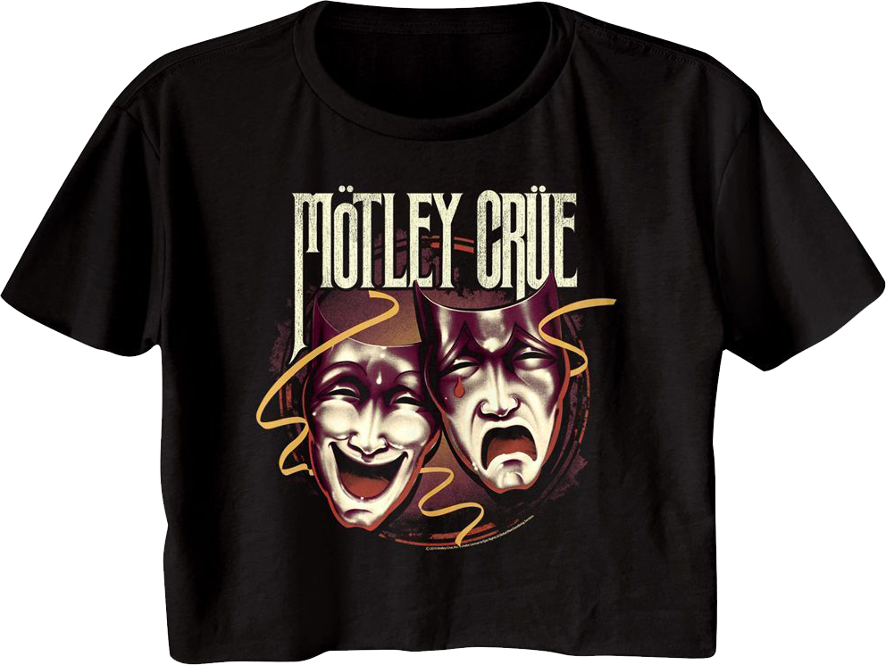 Ladies Theatre of Pain Masks Motley Crue Crop Top