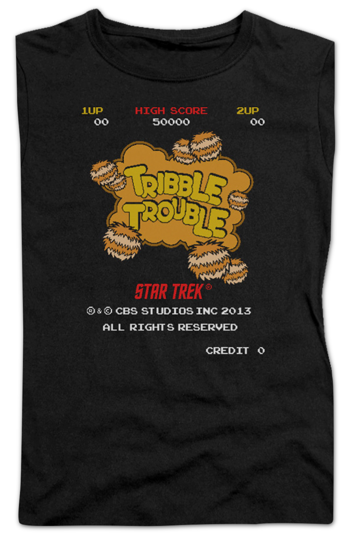 Ladies Tribble Trouble Video Game Star Trek Shirt product image 2