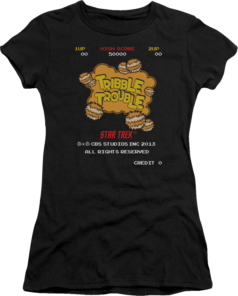 Ladies Tribble Trouble Video Game Star Trek Shirt product image 1
