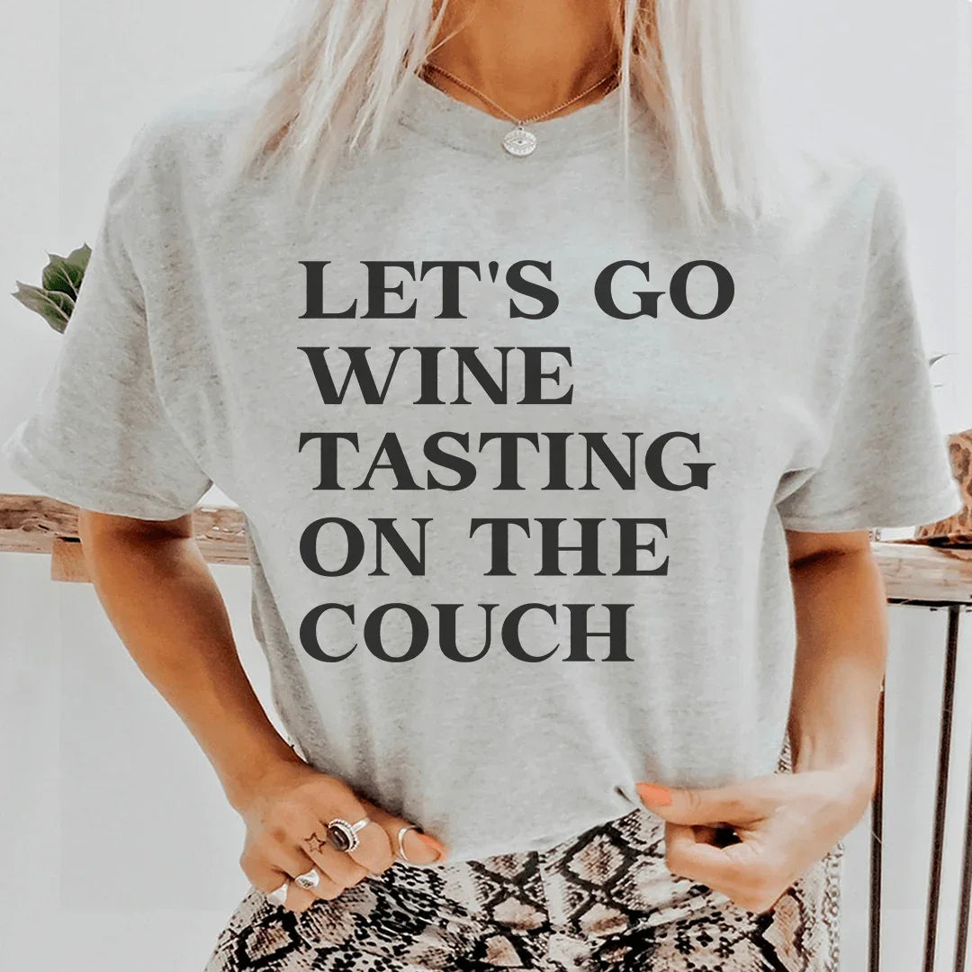 Let's Go Wine Tasting On The Couch Tee product image 1