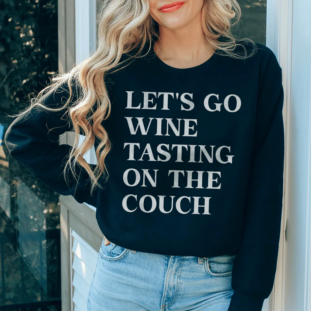 Let's Go Wine Tasting On The Couch Tee product image 3