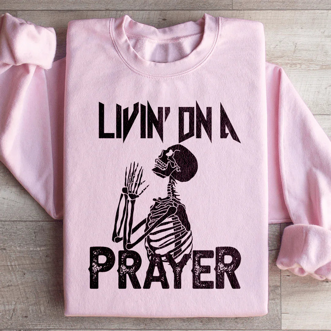 Rock Nostalgia Skeleton Sweatshirt – "Livin' On A Prayer" product image 1