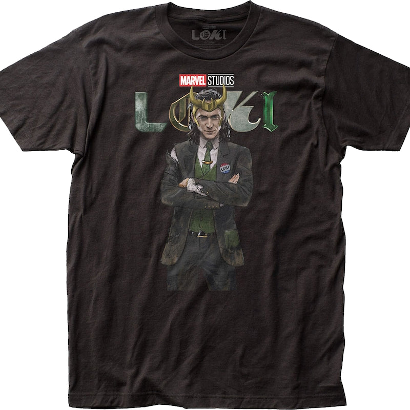 Loki and Logo Marvel Comics T-Shirt product image 1