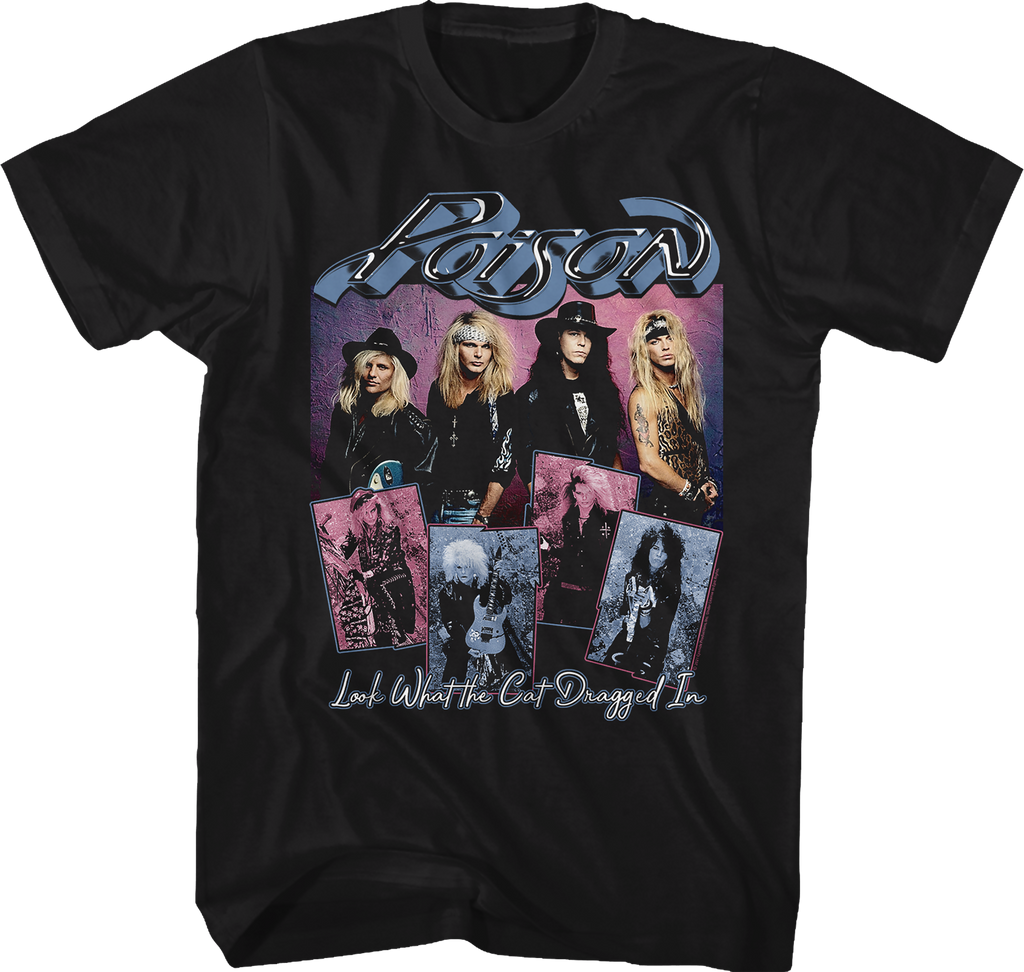 Look What The Cat Dragged In Band Photos Poison T-Shirt product image 1