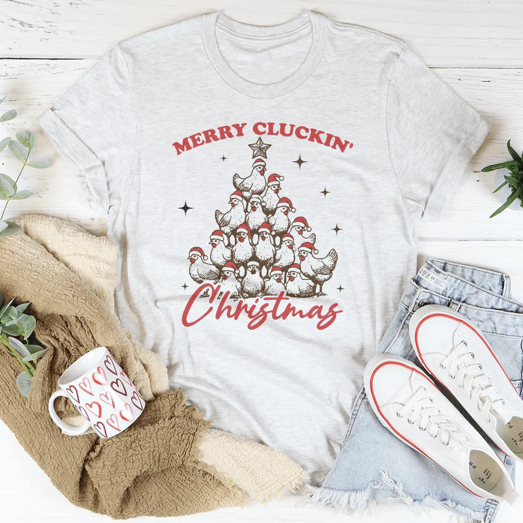 Merry Cluckin Christmas Tee product image 2