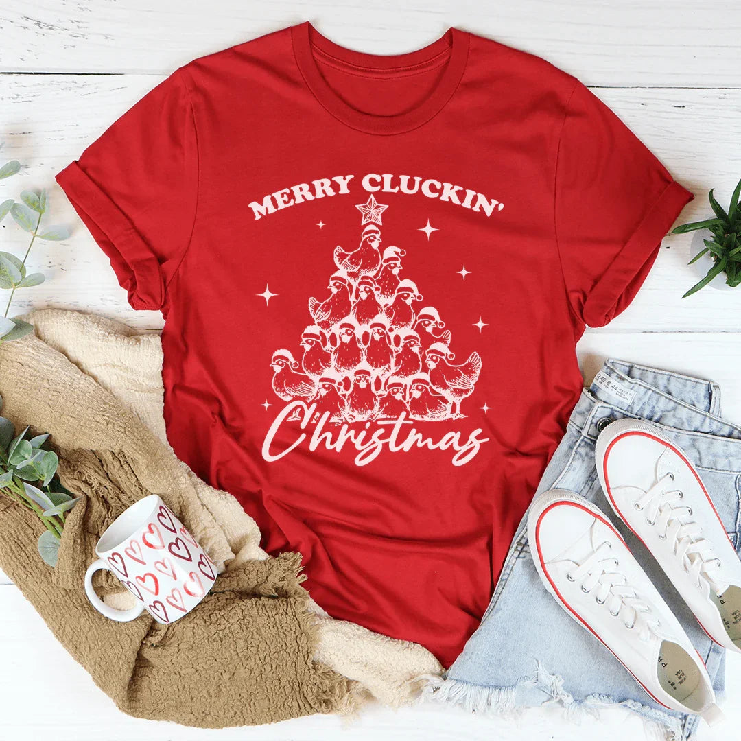 Merry Cluckin Christmas Tee product image 1