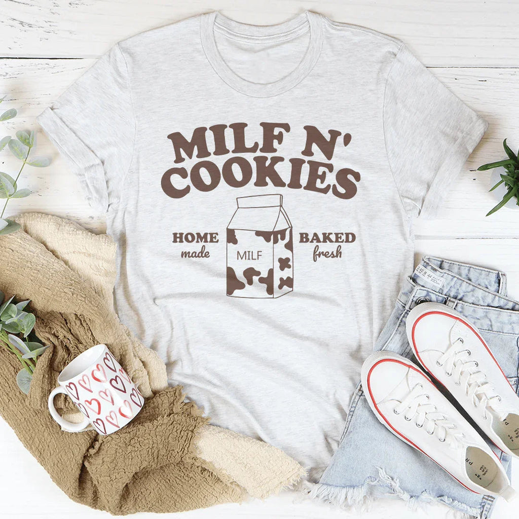 Playful Bakery Humor Top – "MILF N' Cookies" Funny Mom product image 3