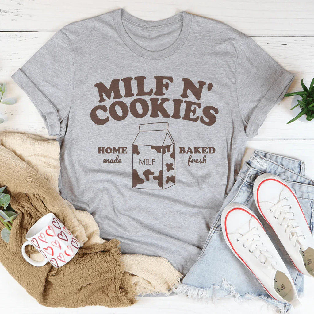 Playful Bakery Humor Top – "MILF N' Cookies" Funny Mom product image 1