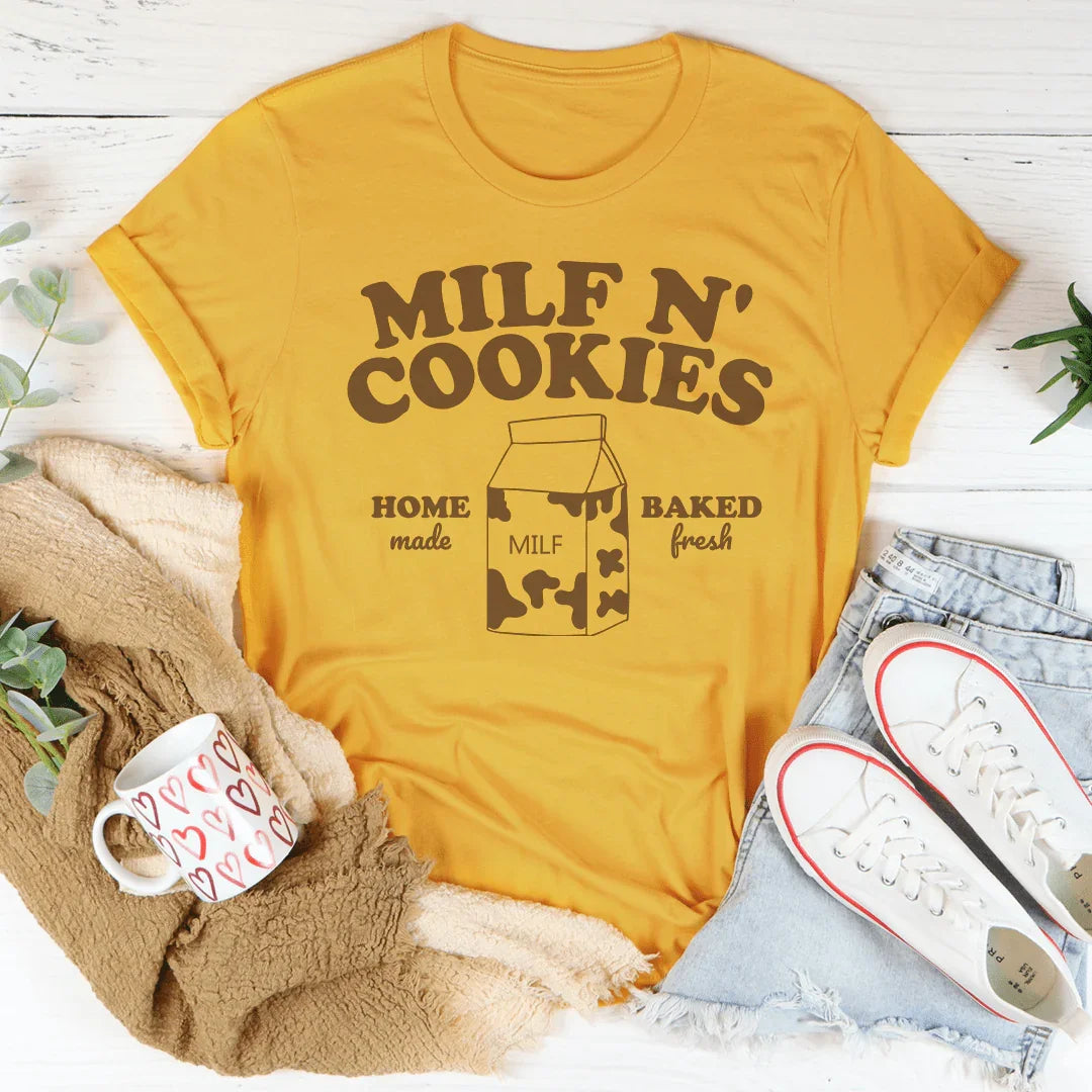 Playful Bakery Humor Top – "MILF N' Cookies" Funny Mom product image 4