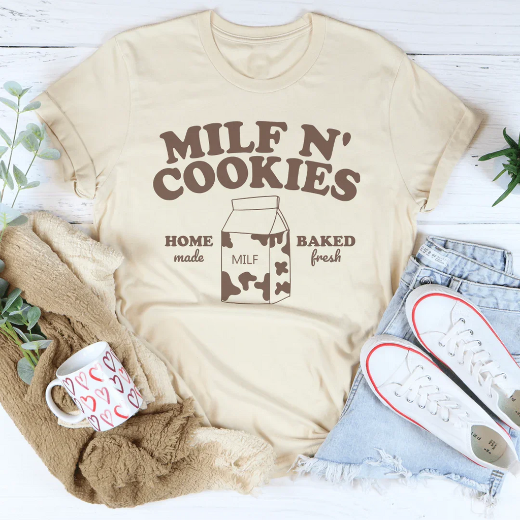 Playful Bakery Humor Top – "MILF N' Cookies" Funny Mom product image 2