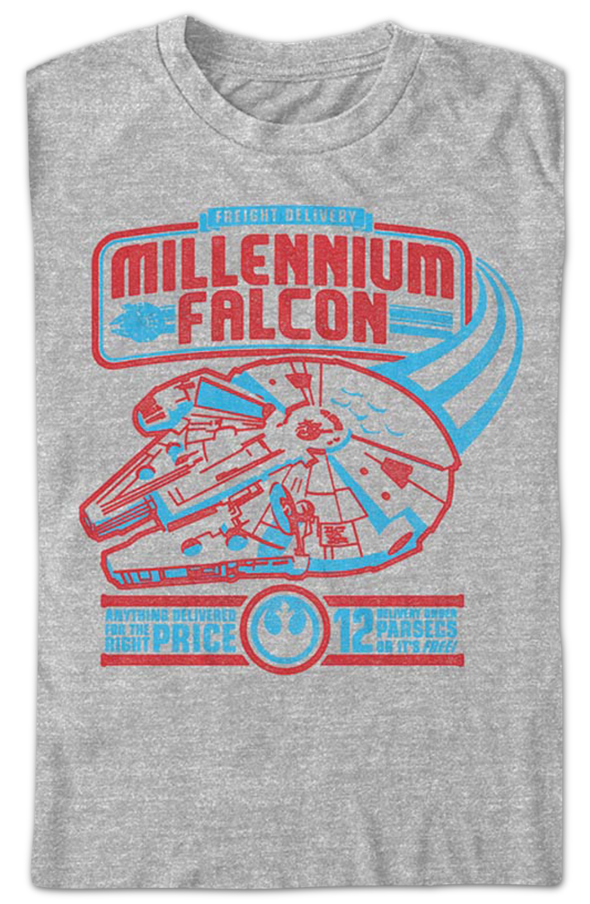 Millennium Falcon Freight Delivery Star Wars T-Shirt product image 2
