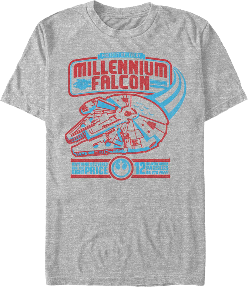 Millennium Falcon Freight Delivery Star Wars T-Shirt product image 1