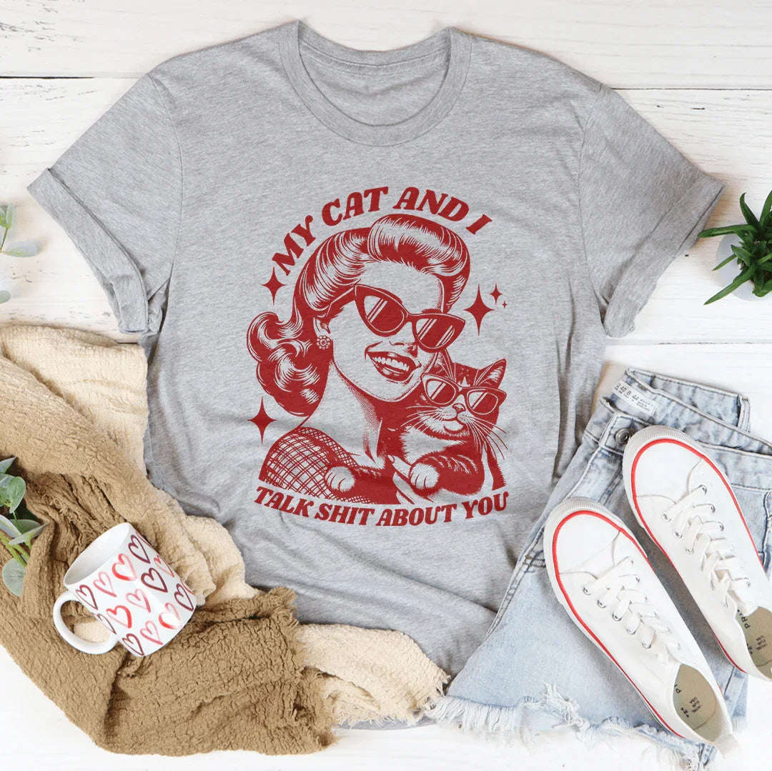 "My Cat And I Talk Shit About You" – Mom Graphic Shirt product image 4