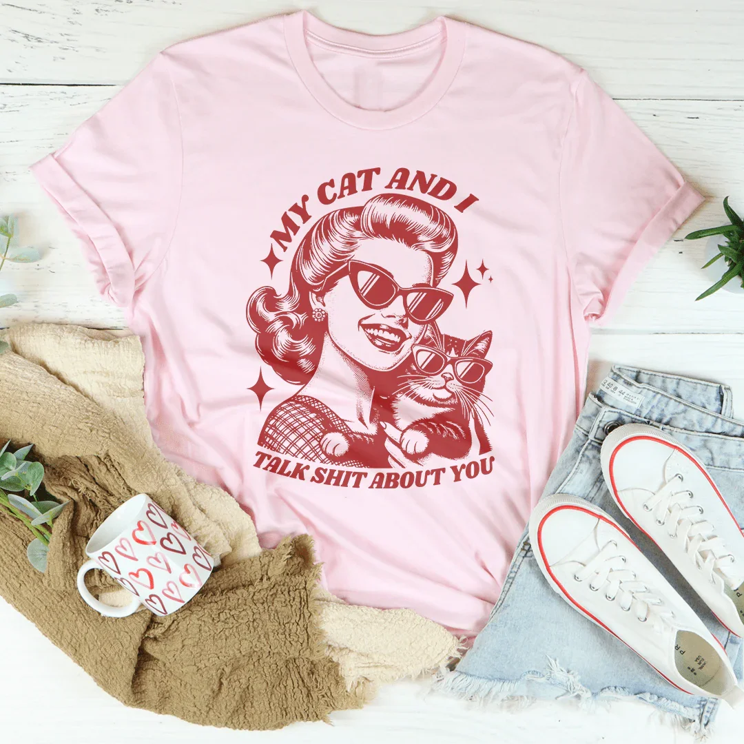 "My Cat And I Talk Shit About You" – Mom Graphic Shirt product image 2