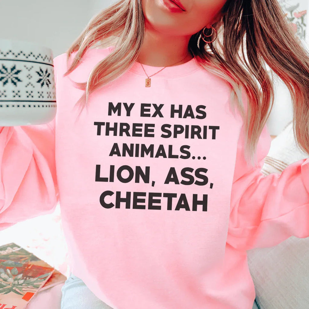 My Ex Has Three Spirit Animals Sweatshirt product image 3