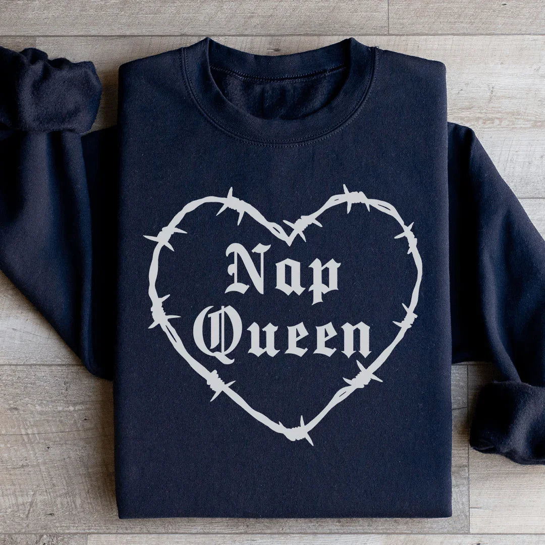 \"Nap Queen\" – Cozy Homebody Graphic Crewneck Sweatshirt product image 3