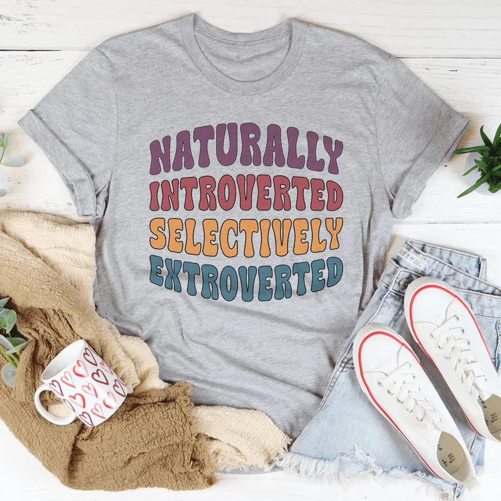 Naturally Introverted Selectively Extroverted Tee product image 1