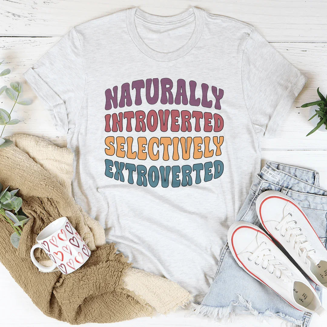 Naturally Introverted Selectively Extroverted Tee product image 3