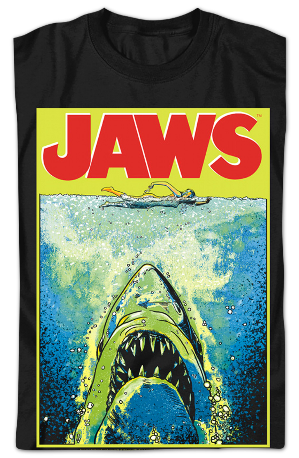 Neon Poster Jaws T-Shirt